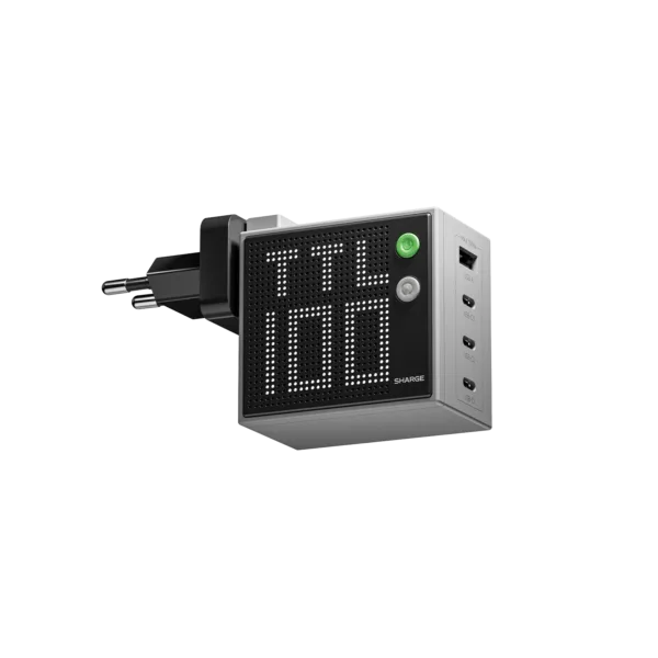 SHARGE Pixel 100 / 140 GaN Charger (67/100/140W, 3 Ports,Dot-Matrix Display)