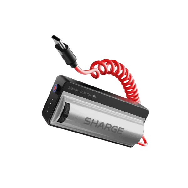 SHARGE Grip Power Bank(22.5W, 5K, Tactile Shutter Button)