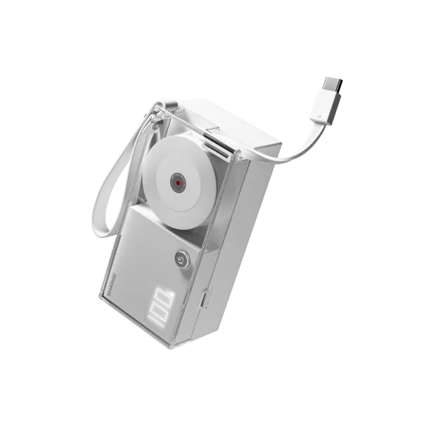 SHARGE Discho Hybrid Power Bank (30W, 10K, Dot-Matrix Display, 3-in-1)
