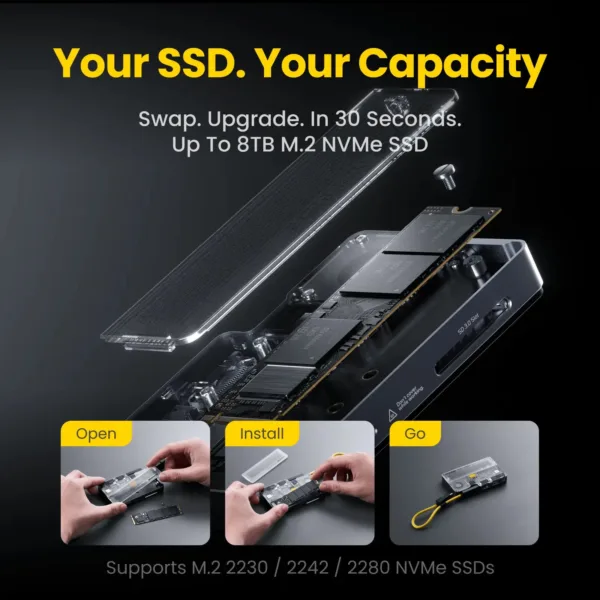 SHARGE Disk Pro 2 (6-in-1 Hub，Swappable SSD，Active Cooling Fan)