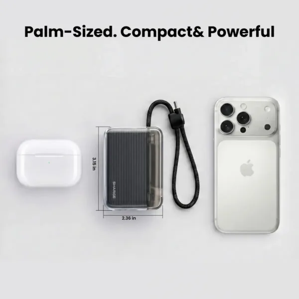 Sharge Flow 2 Power Bank(22.5W, 10K,Built-in Cable)