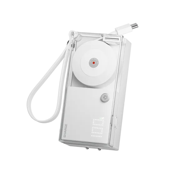 SHARGE Discho Hybrid Power Bank (30W, 10K, Dot-Matrix Display, 3-in-1)