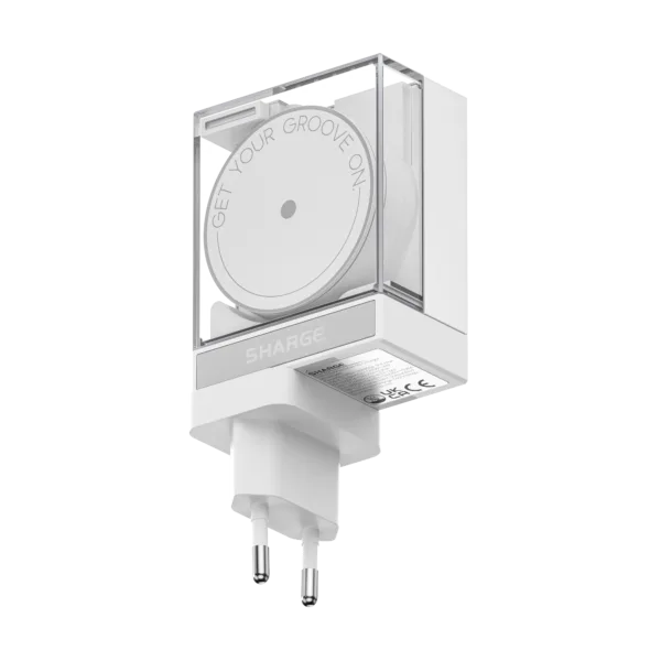 SHARGE Retractable 65 Charger ( 65W,2 Ports,Built-in Retractable Cable)