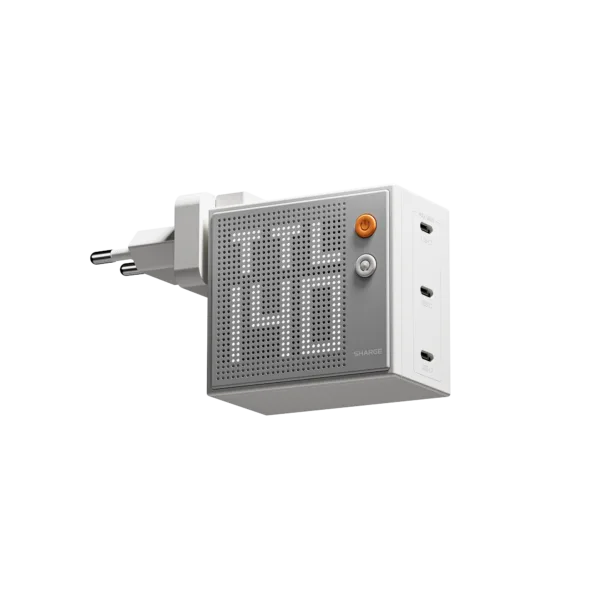 SHARGE Pixel 100 / 140 GaN Charger (67/100/140W, 3 Ports,Dot-Matrix Display)