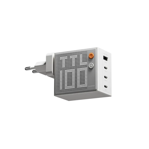 SHARGE Pixel 100 / 140 GaN Charger (67/100/140W, 3 Ports,Dot-Matrix Display)