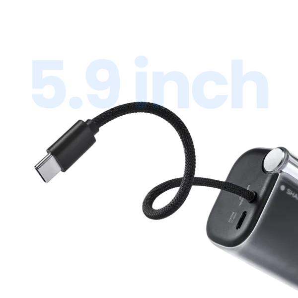 SHARGE Flow 3 Power Bank (45W, 10K, Built-in Cable)