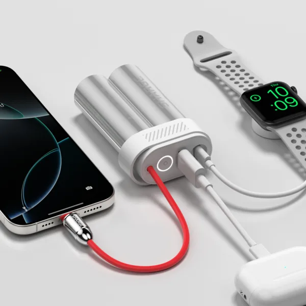 SHARGE Pouch Mini Power Bank (30W, 10K,Built-in Cable)