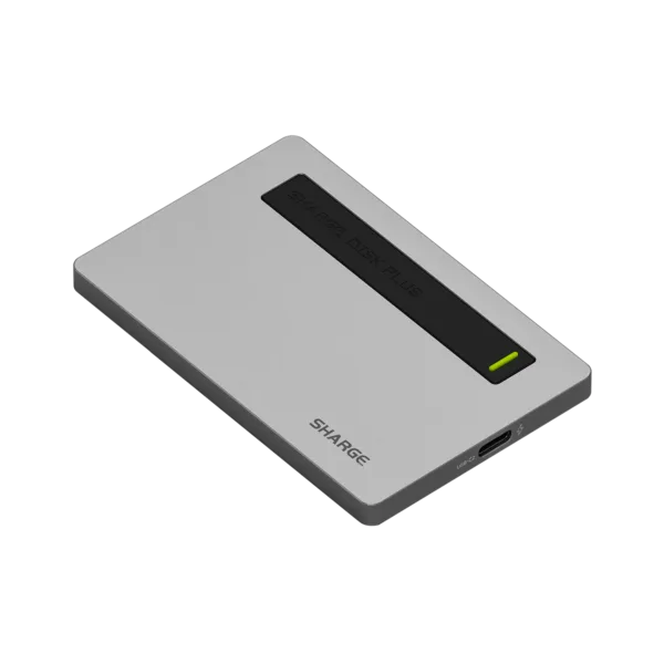 SHARGE Disk Plus (0.24"thin, 10Gbps, 4TB, Built-in USB-C Cable)