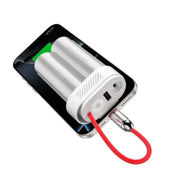 SHARGE Pouch Mini Power Bank (30W, 10K,Built-in Cable)