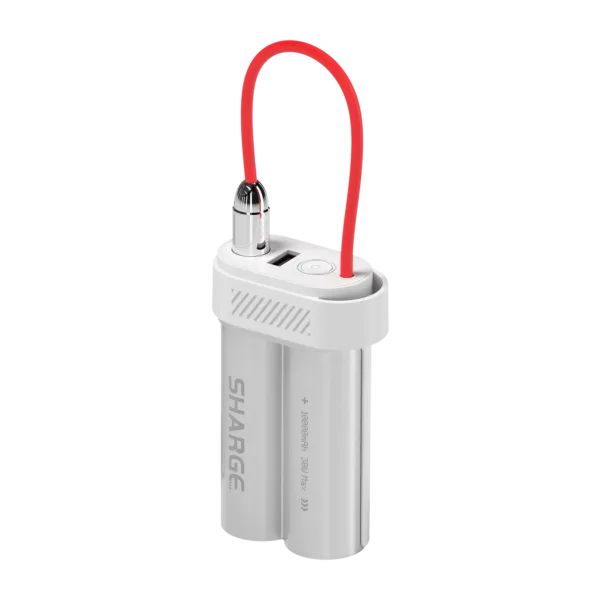 SHARGE Pouch Mini Power Bank (30W, 10K,Built-in Cable)