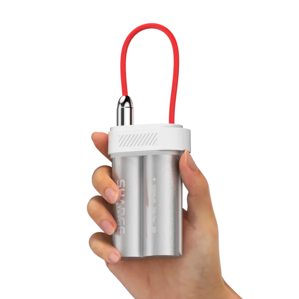 SHARGE Pouch Mini Power Bank (30W, 10K,Built-in Cable)