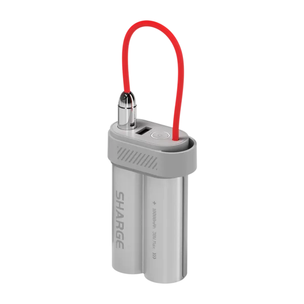 SHARGE Pouch Mini Power Bank (30W, 10K,Built-in Cable)