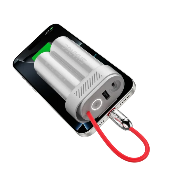SHARGE Pouch Mini Power Bank (30W, 10K,Built-in Cable)