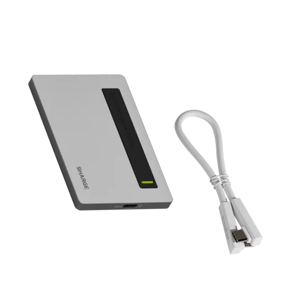 SHARGE Disk Plus (0.24"thin, 10Gbps, 4TB, Built-in USB-C Cable)