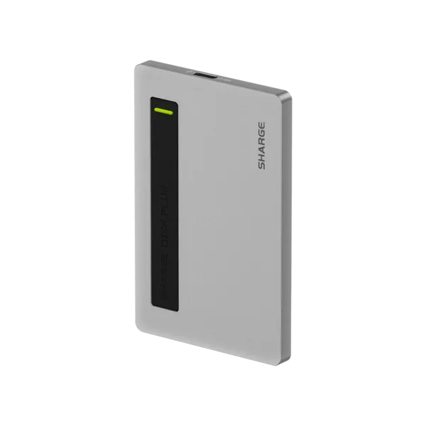 SHARGE Disk Plus (0.24"thin, 10Gbps, 4TB, Built-in USB-C Cable)