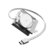SHARGE Retractable 65 Charger ( 65W,2 Ports,Built-in Retractable Cable)